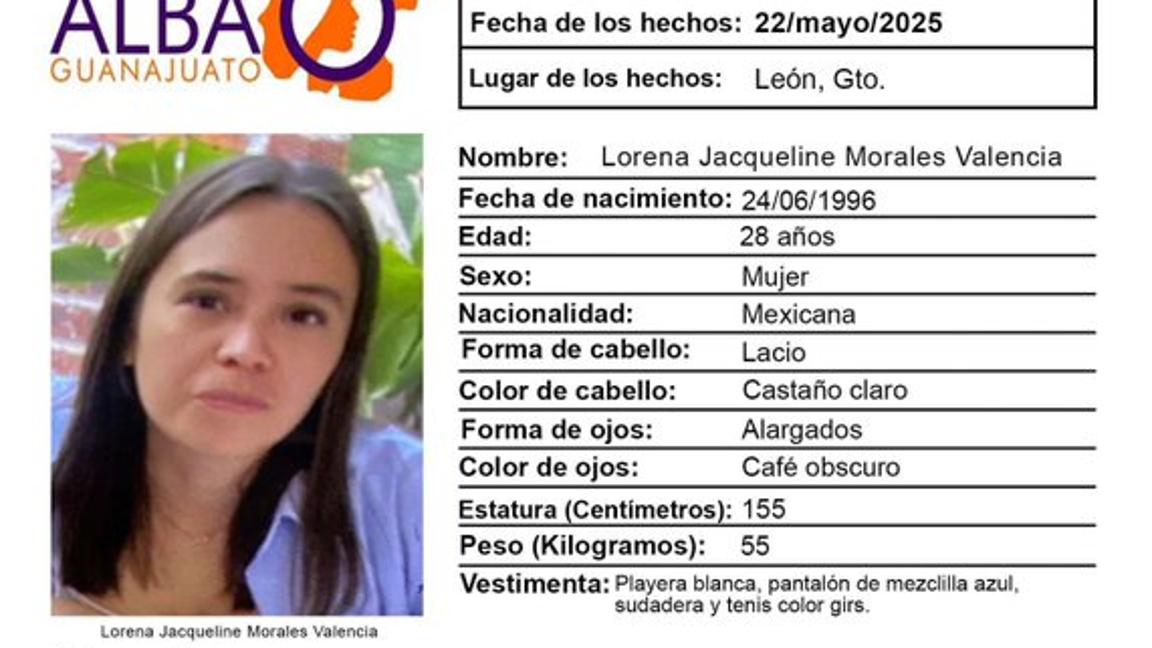 $!Encuentran el cuerpo de Lorena Jaqueline en León tras 12 días desaparecida; detienen al principal sospechoso