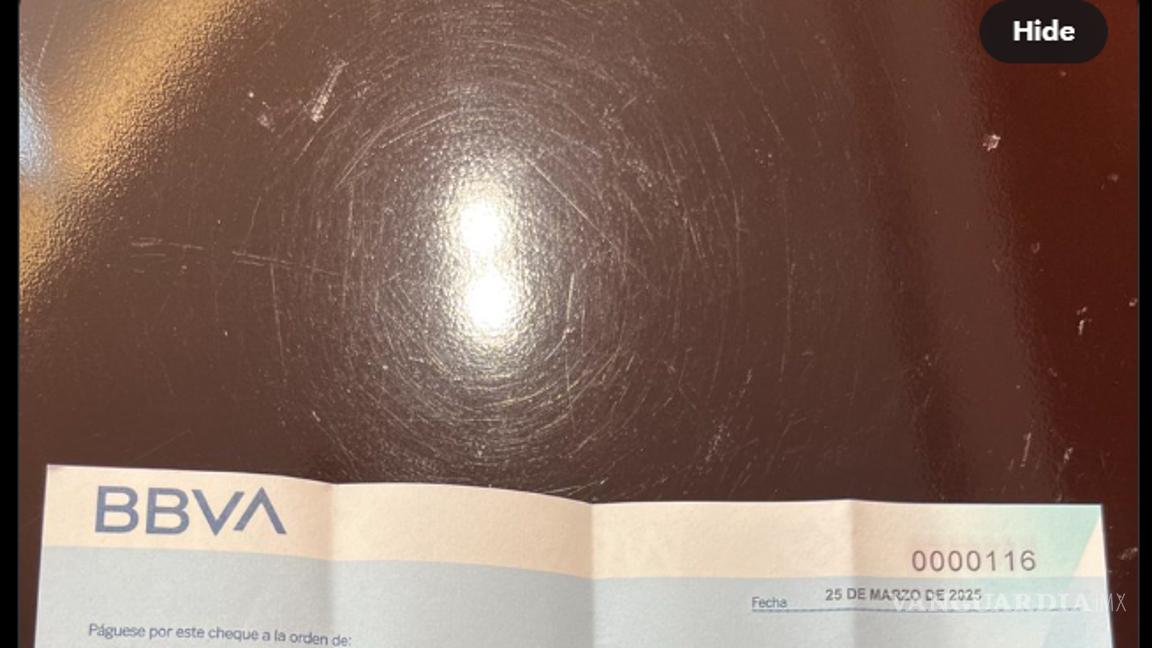 $!‘Mira, López-Dóriga, ¿querías pruebas? Ahí las tienes’: Noroña presenta cheque de pago por viaje a París