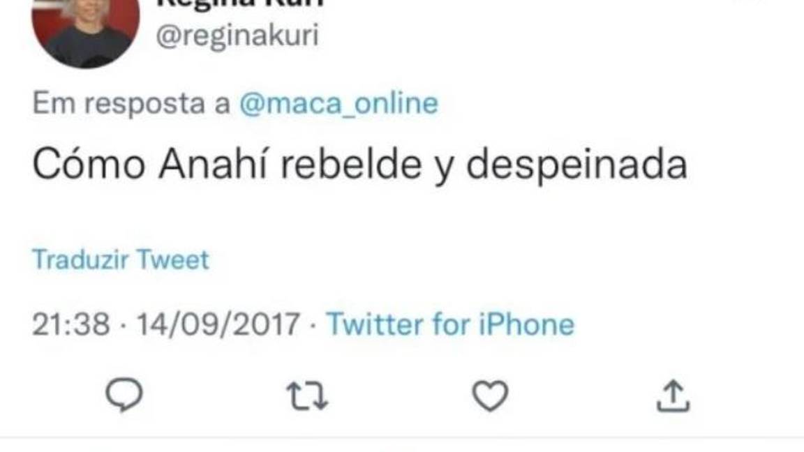 $!Carriedo sostuvo un chat con Regina Kuri en el que hablaba mal de Anahí.