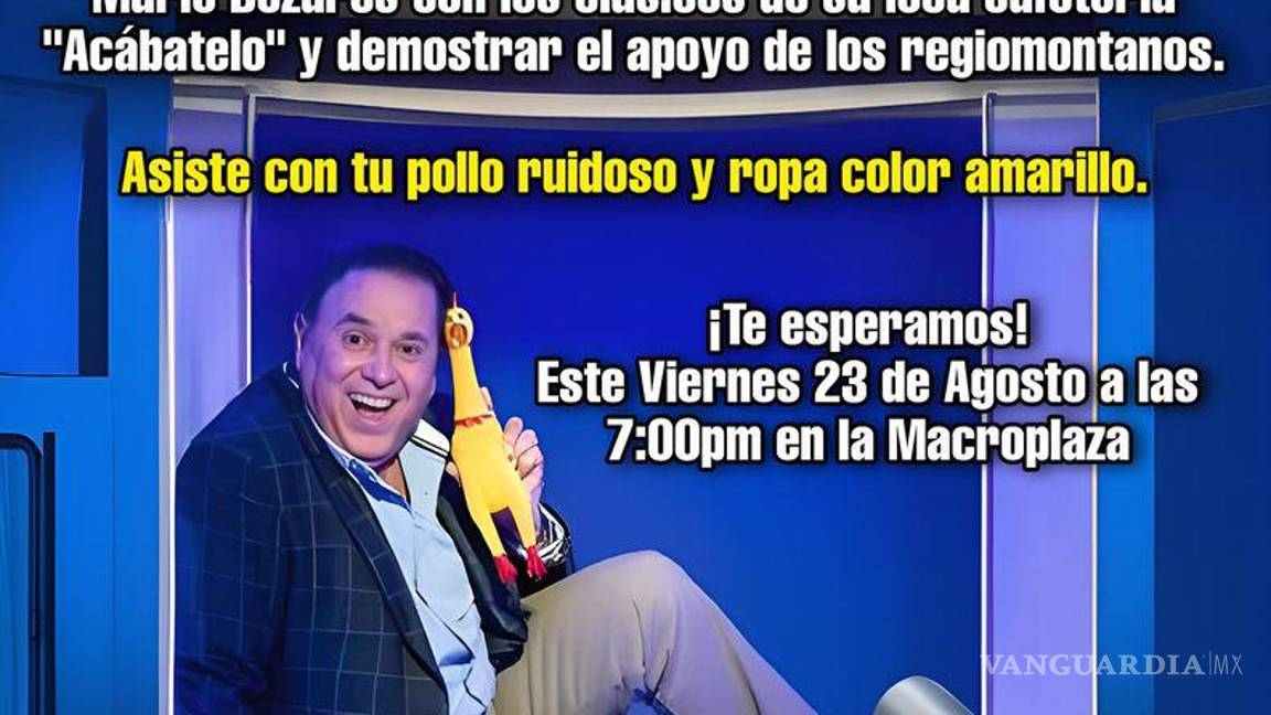 $!Con un pollo gritón y ropa amarilla... Organizan baile masivo en la Macropalza de Monterrey para apoyar a Mario Bezares