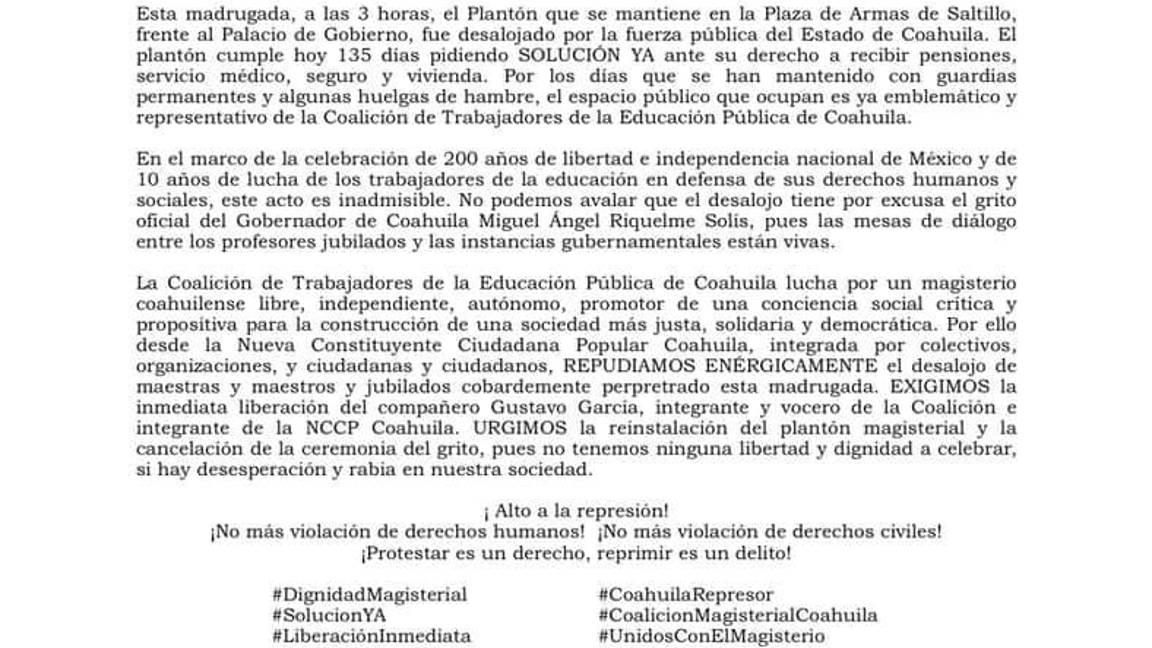 $!Arrestan a artista participante del Cervantino al desalojar a manifestantes