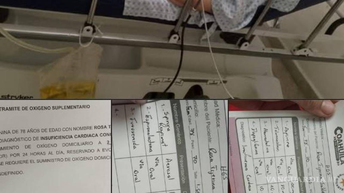 $!La mujer mayor requiere oxígeno y diversos medicamentos que su familia no puede costear, según explicó su nieta.