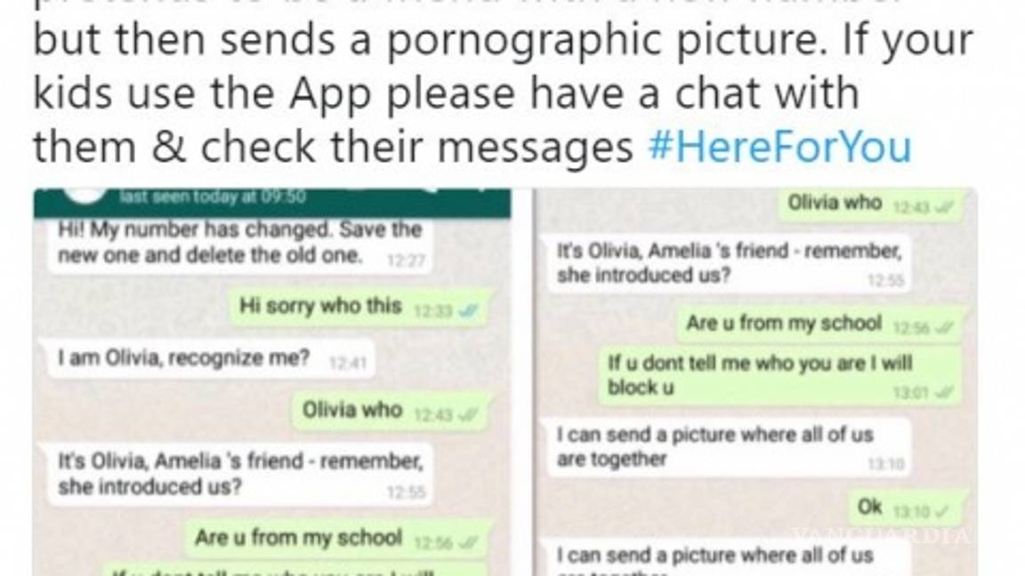 $!Si recibes un mensaje de 'Olivia' por Whatsapp ten cuidado, es porno phishing