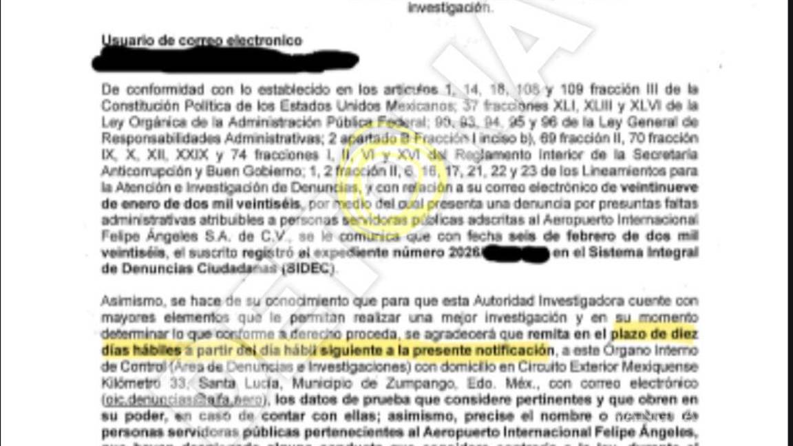 $!Comunicado de prensa sobre el inicio de una investigación