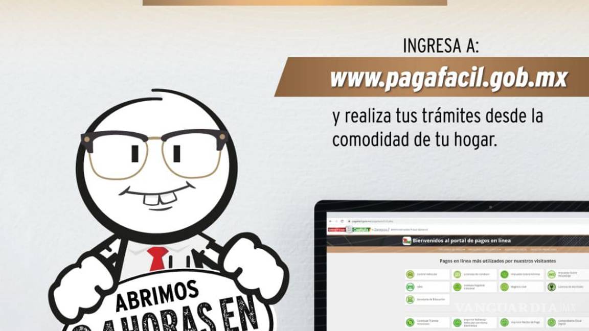 Trámites las 24 horas con pagafacil