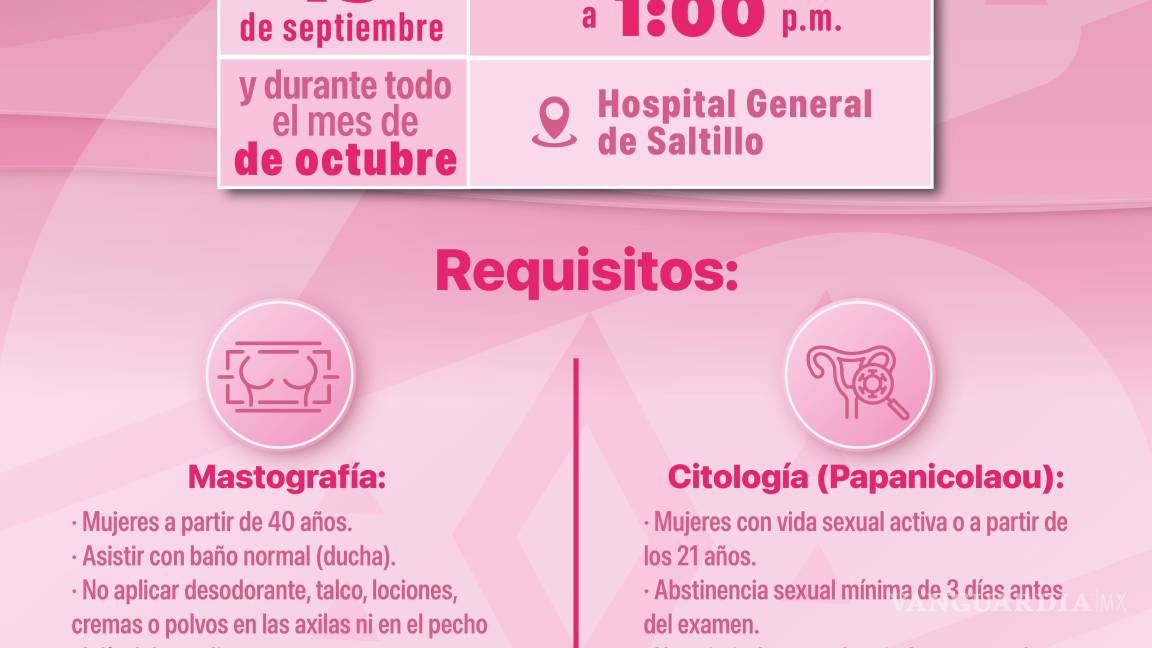 $!Saltillo ofrece mastografías y citologías gratuitas para prevenir cáncer en mujeres
