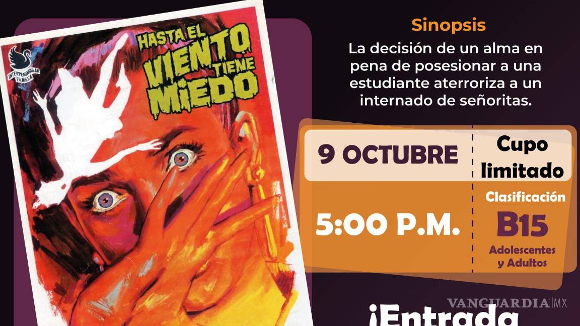 $!El Museo de las Aves de México abrirá sus puertas al terror en octubre con un ciclo de cine mexicano de culto.