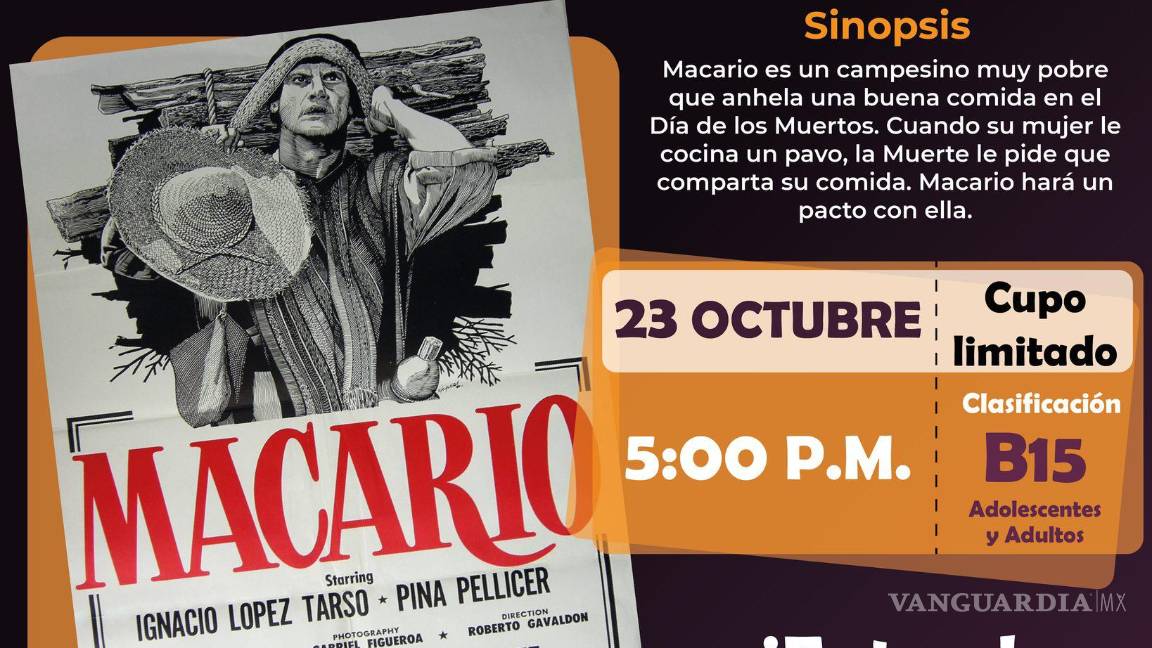 $!El ciclo cerrará con “Macario”, dirigida por Roberto Gavaldón, un clásico ineludible del cine mexicano.