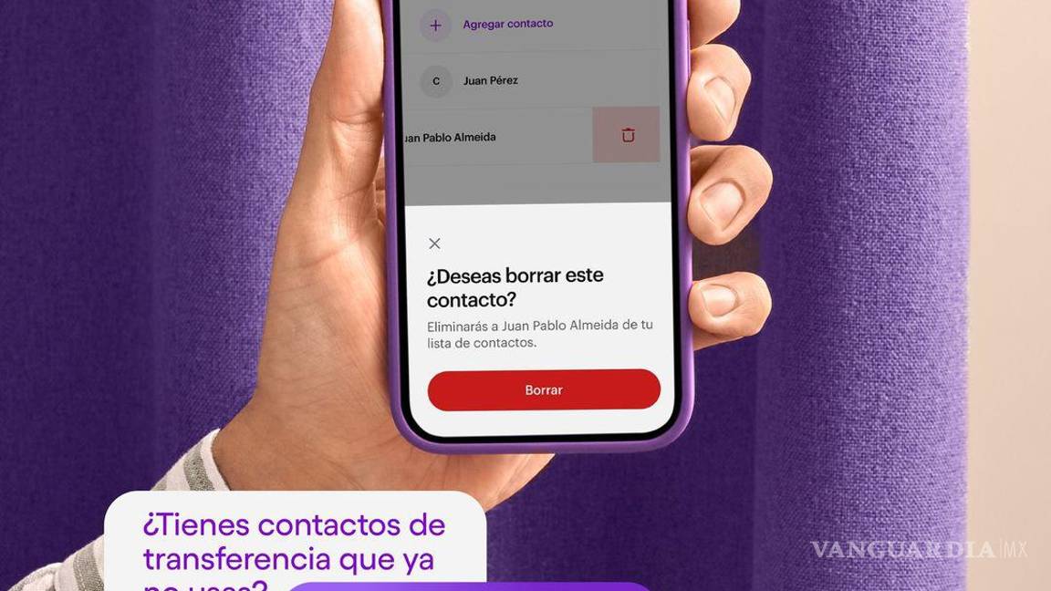 $!Nu: ¿Cómo borrar las cuentas guardadas para transferir?