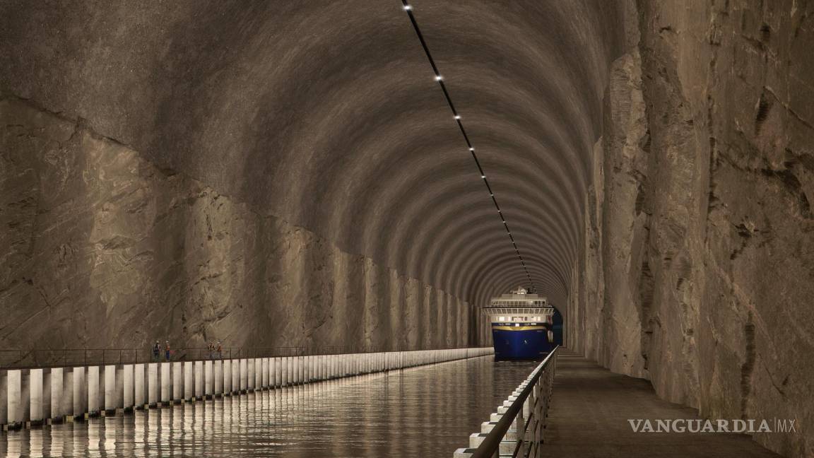 $!Representación de un barco dentro del túnel de Stad.