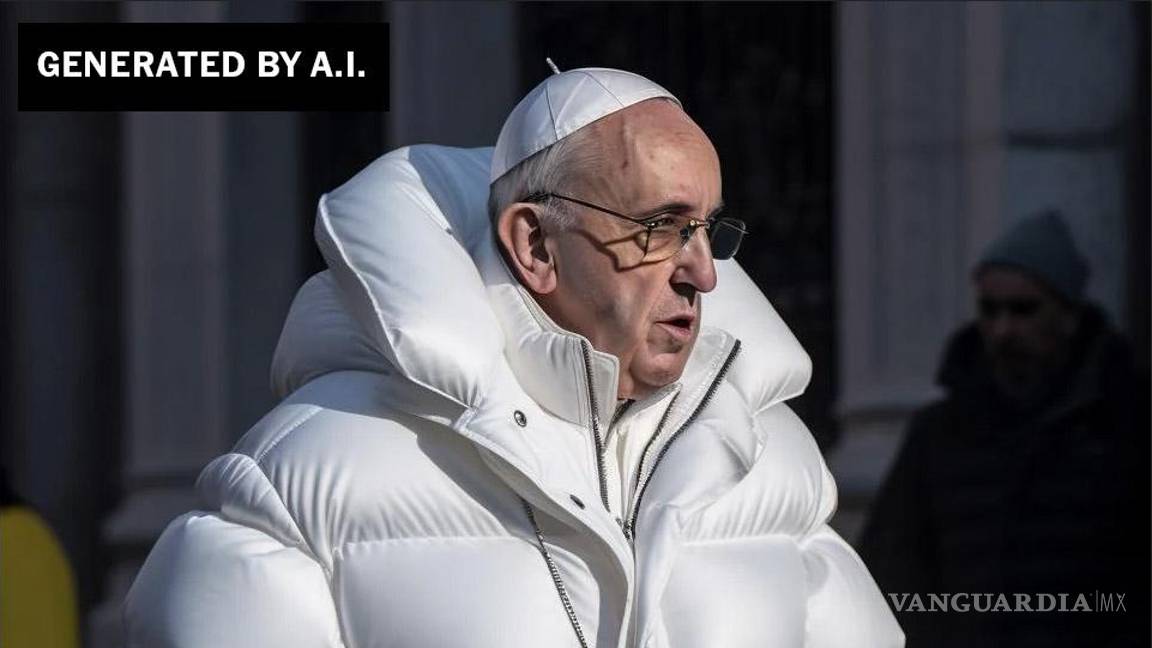 $!Una imagen generada por IA que muestra al Papa Francisco con un abrigo acolchado de Balenciaga.
