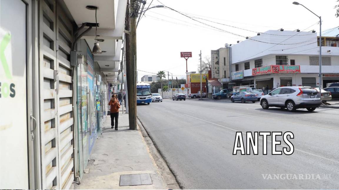 $!Miguel Treviño publicó este par de imágenes que muestran cómo cambió esta vialidad de San Pedro.
