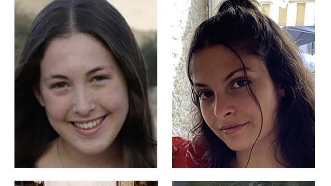$!Las rehenes a liberar son (De izq a dcha y de arriba abajo) Naama Levy, de 20 años, Daniella Gilboa, de 20; Liri Albag, de 19 años; y Karina Ariev, de 20.
