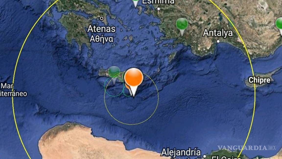 Sismo de 6,5 cimbra isla de Creta en Grecia; hasta el momento no hay alerta de tsunami