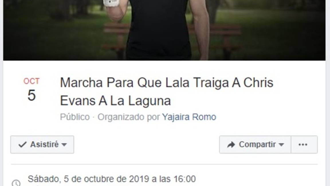 $!Organizan marcha para que Chris Evans visite La Laguna