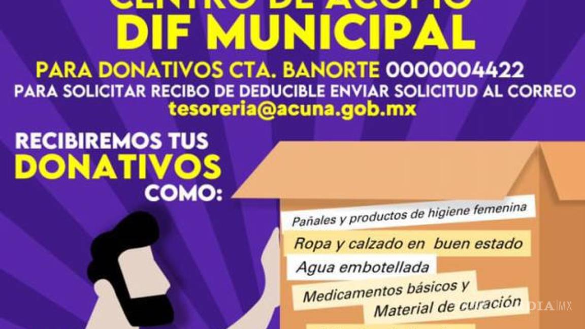 $!El centro de acopio estará en el Lib. Emilio Mendoza Cisneros.