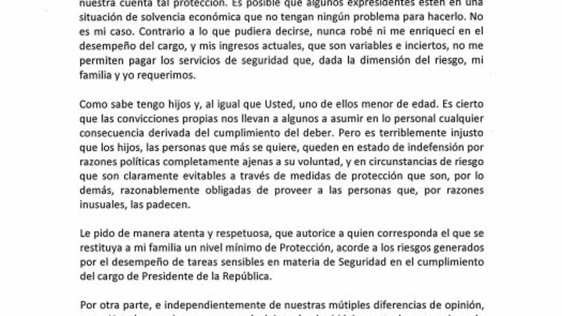 $!Pido seguridad, estoy a su disposición: AMLO revela carta de Felipe Calderón
