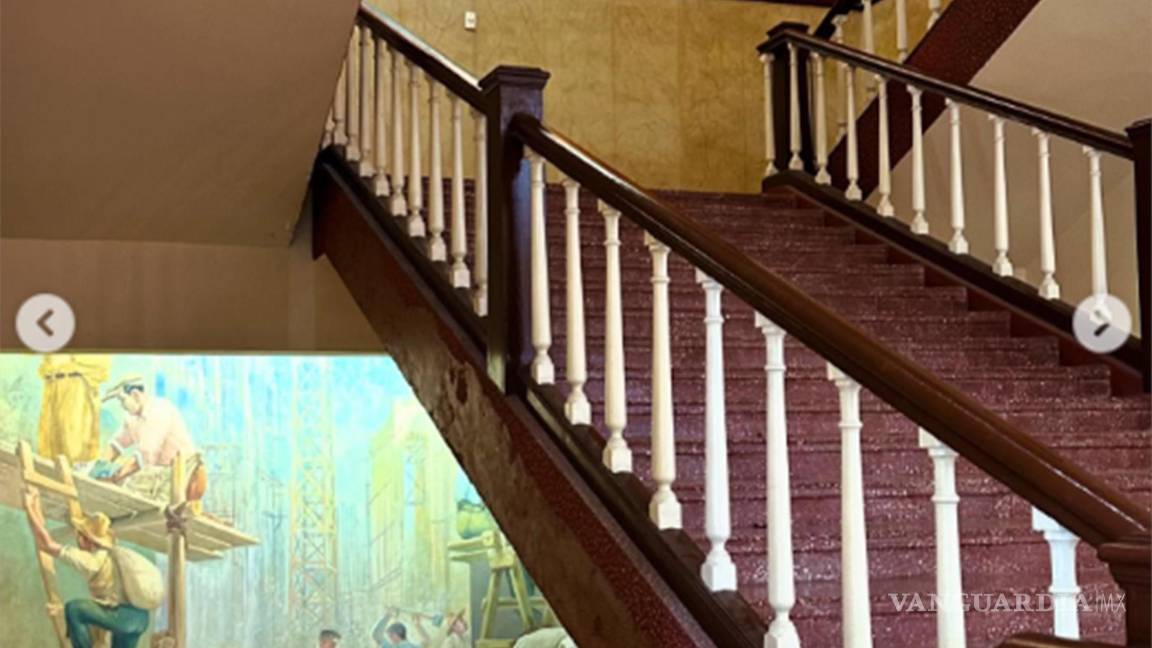 $!Mural “La construcción del Ateneo Fuente”, de Salvador Tarazona, 1933. Representa a los trabajadores durante la edificación del icónico edificio universitario.