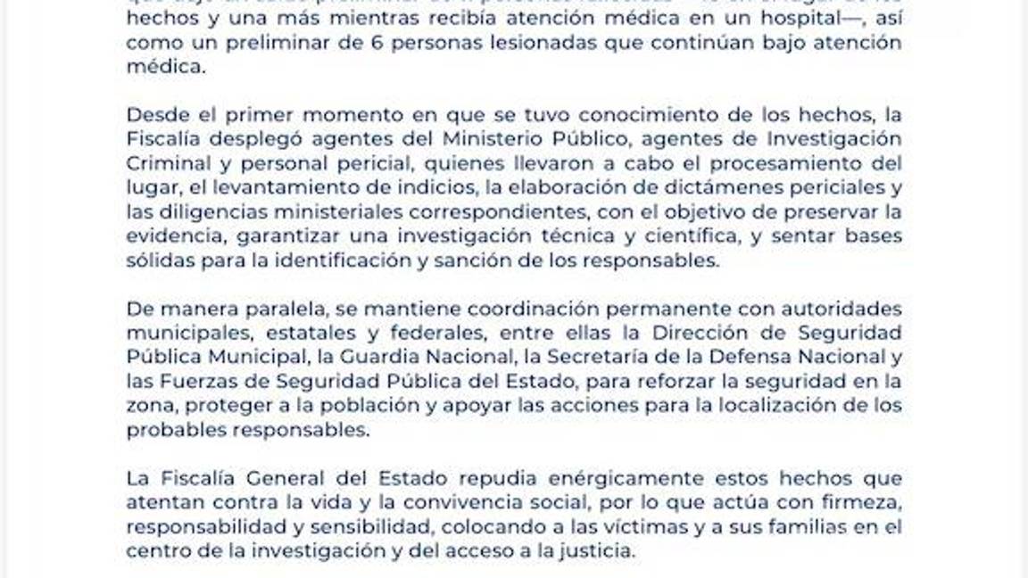 $!Fiscalía investiga ataque armado en campo de futbol de Salamanca que dejó 11 muertos