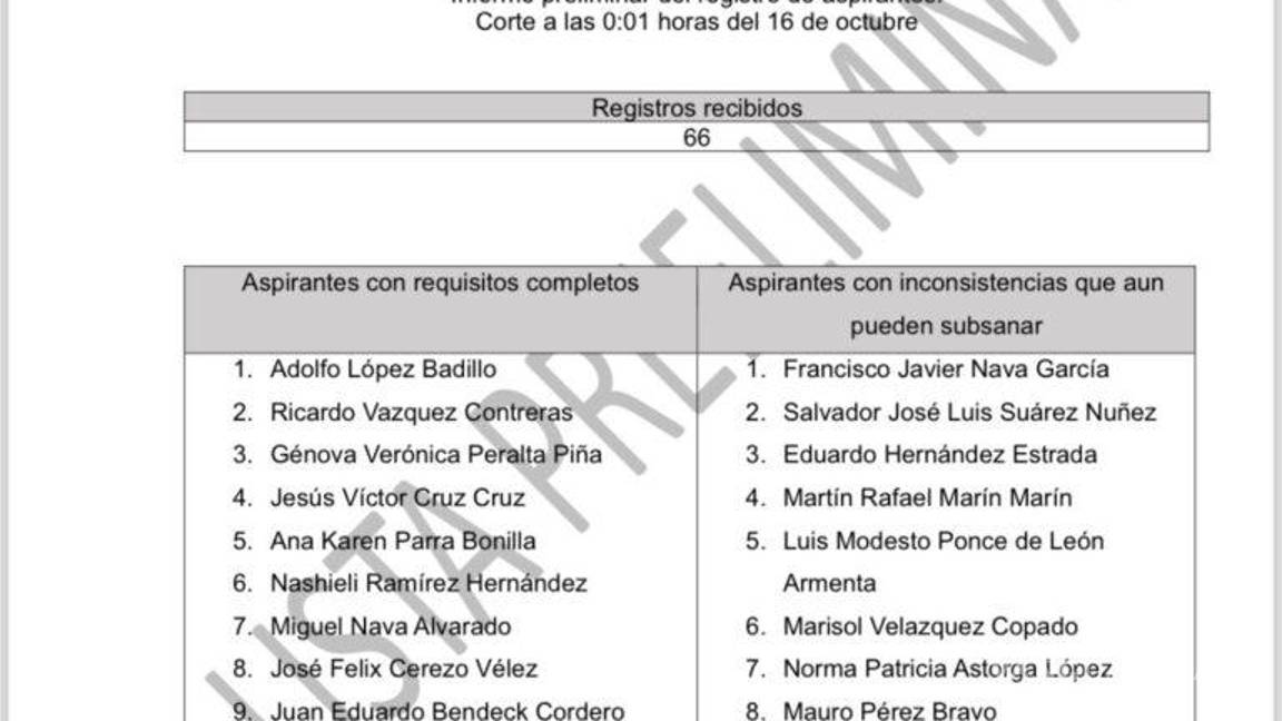 $!Buscan 66 aspirantes encabezar la CNDH, además de Rosario Piedra