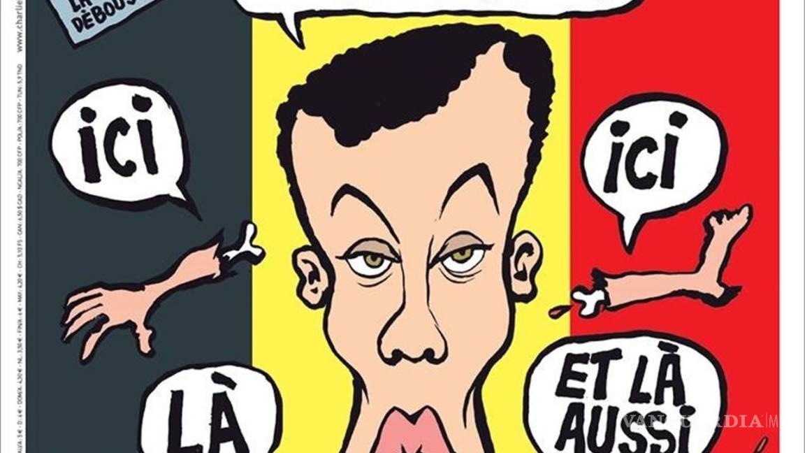 Cuerpos mutilados en nueva portada de Charlie Hebdo sobre atentados en Bruselas
