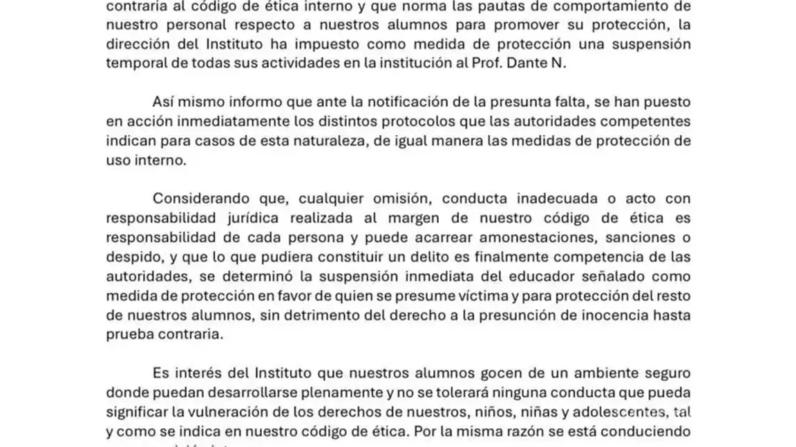 $!La dirección del colegio reiteró su compromiso con la seguridad del alumnado.