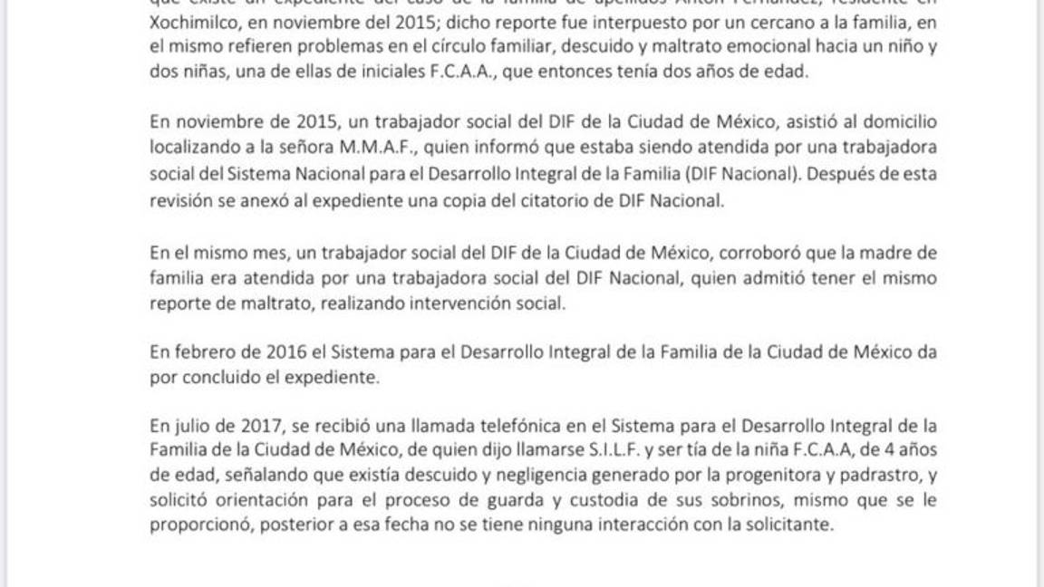 $!Fátima era maltratada por su madre y padrastro, su tía denunció ante el DIF