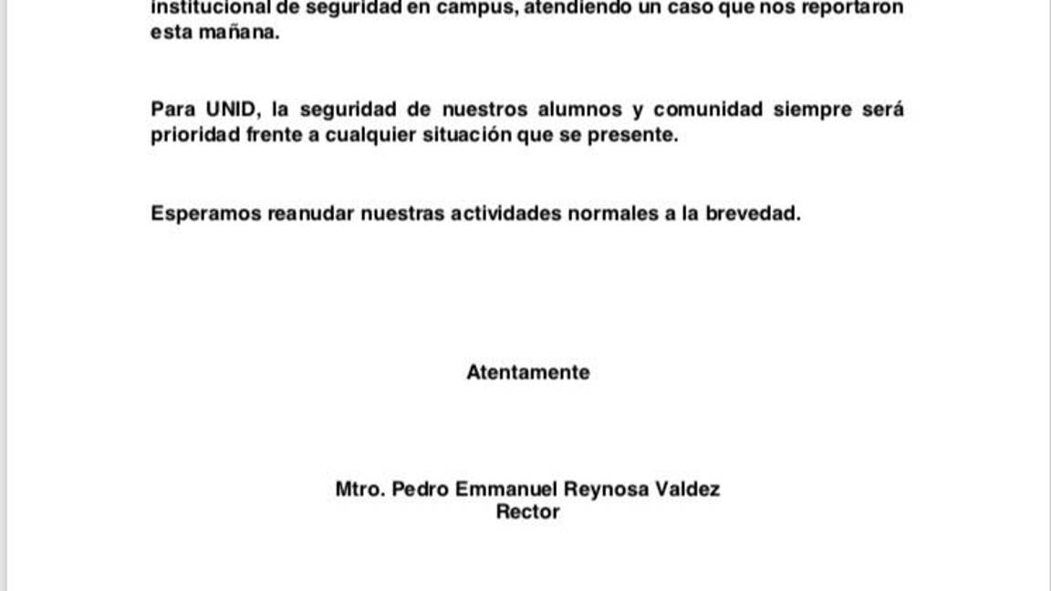$!Cierran la UNID Campus Saltillo por supuestas amenazas de balacera; investigan quien emitió mensaje de alerta