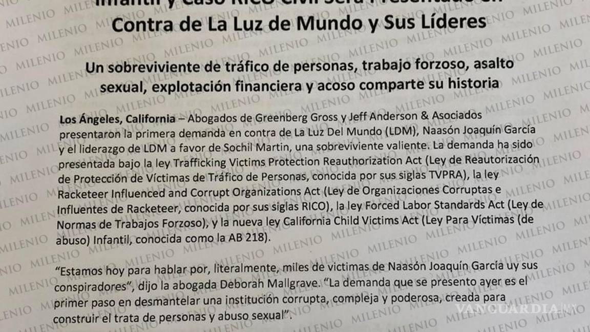 $!La Luz del Mundo: "Él decidía cómo, con quién y cuándo", dice ex secretaria de Naasón Joaquín