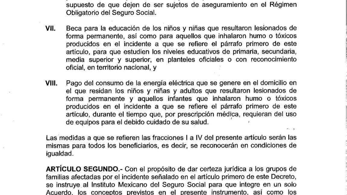 $!AMLO publicará decreto para dar pensión vitalicia a víctimas de Guardería ABC