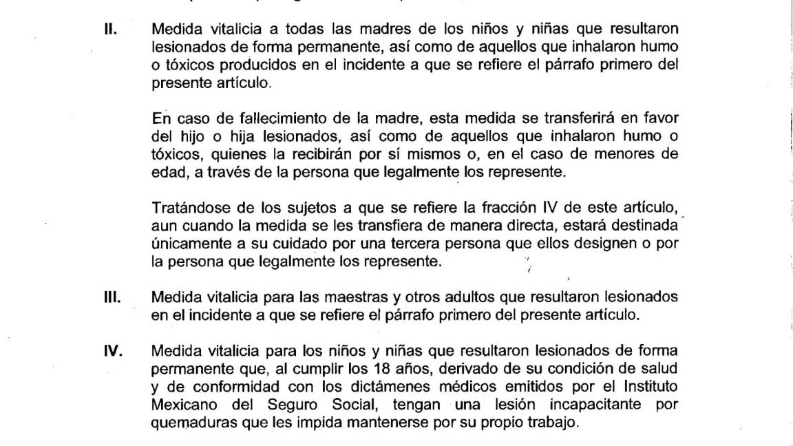 $!AMLO publicará decreto para dar pensión vitalicia a víctimas de Guardería ABC