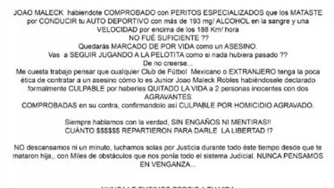 $!'Quedaste marcado como un asesino', madre de víctima fallecida explota contra Joao Maleck