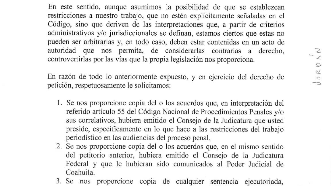 $!Ante obstrucciones del Poder Judicial de Coahuila, VANGUARDIA MX inicia defensa por cobertura periodística de juicios