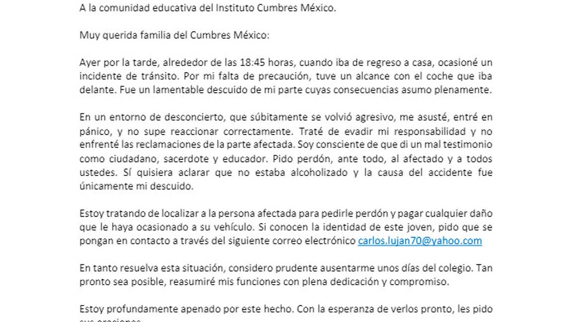 $!Sacerdote del Cumbres huye luego de chocar en aparente estado de ebriedad en la CDMX... ya se disculpó (video)