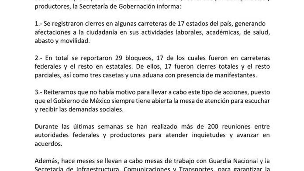 $!Paro Nacional de Transportistas: Capufe informa retiro de manifestantes en carreteras de México