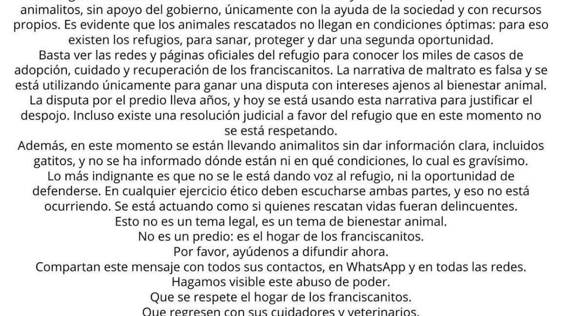 $!Rescatan a 936 animales del Refugio Franciscano en CDMX por presunto maltrato