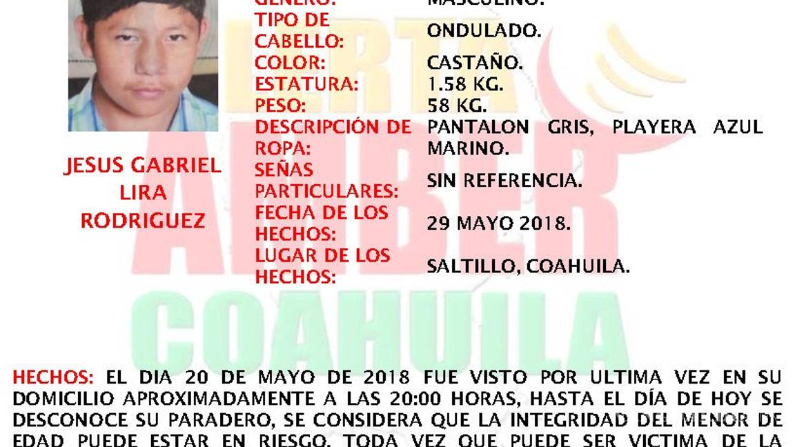 $!Ubican a menor desaparecido en Saltillo; lo encuentran trabajando en una gasolinera del Edomex