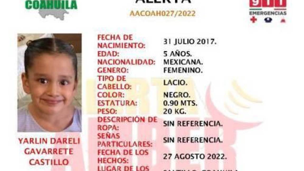 $!Ficha de desaparición de Yarlin Dareli.