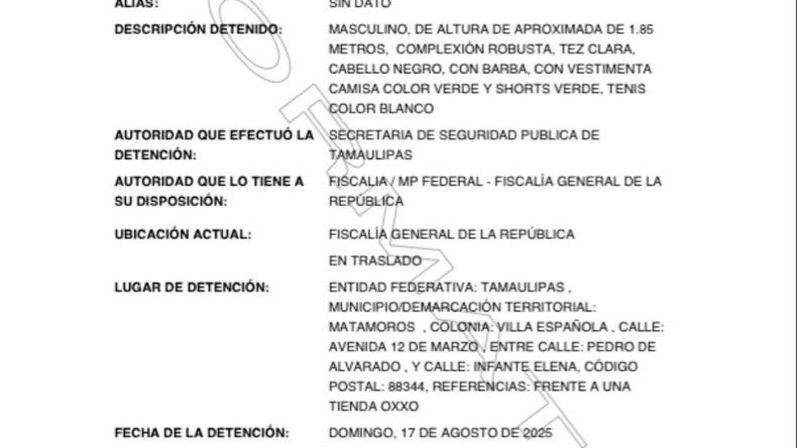 $!Cae Ezequiel Cárdenas, alias ‘Tormenta Junior’, en Tamaulipas; es hijo del exlíder del Cártel del Golfo