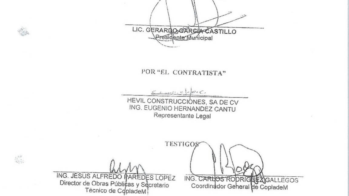 $!Alfredo Paredes, alcalde de Monclova entrega 90 mdp a su constructora favorita, Hevil Construcciones