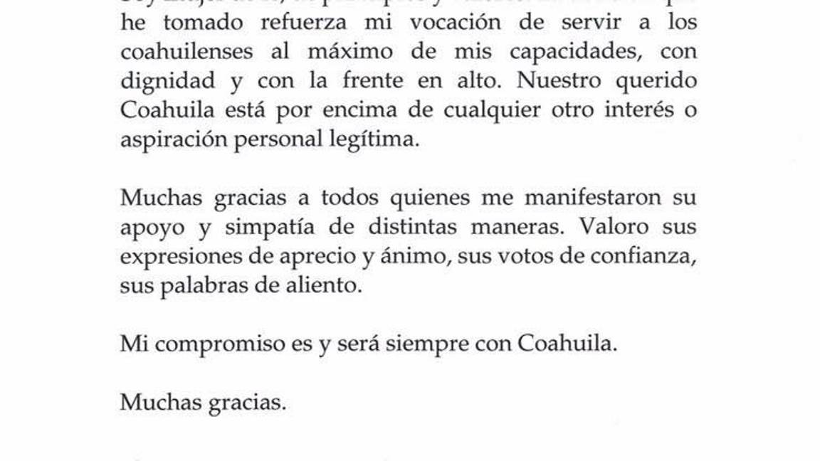 $!Se retira Hilda Flores de la carrera por la Gubernatura de Coahuila