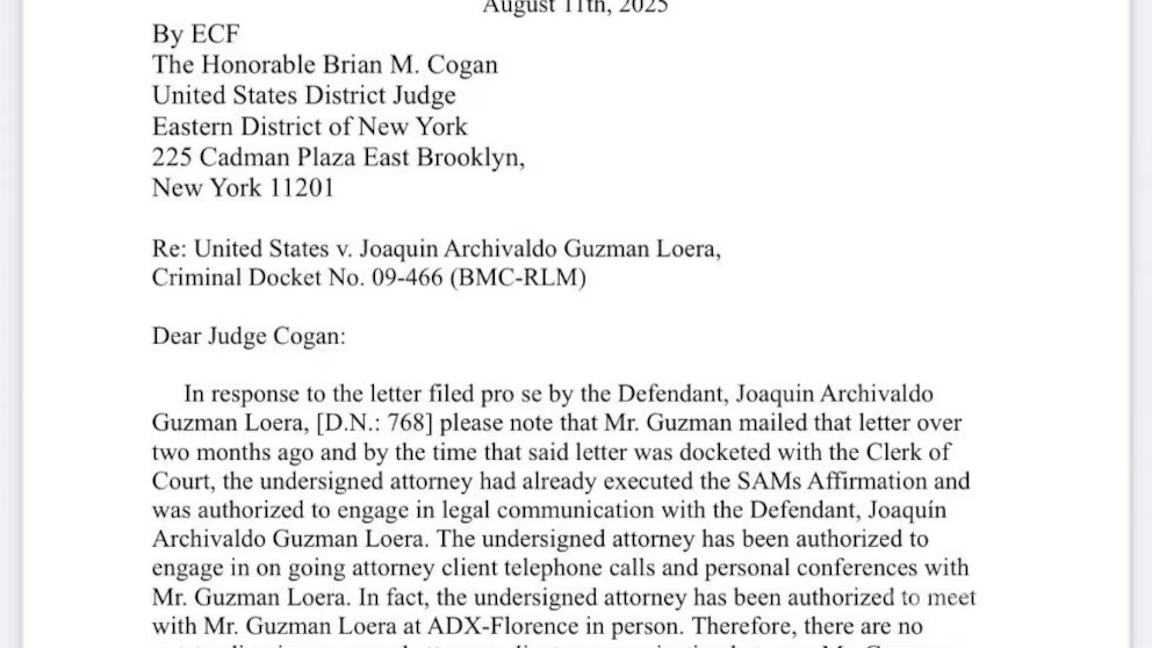 $!‘El Chapo’ Guzmán recibe luz verde de EU para reunirse con su abogado en penal de máxima seguridad