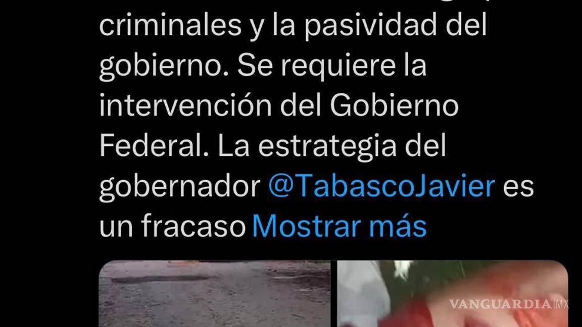 $!El diputado Rubén Moreira afirma que se ocultan hehos delictivos que ocurren en Tabasco.