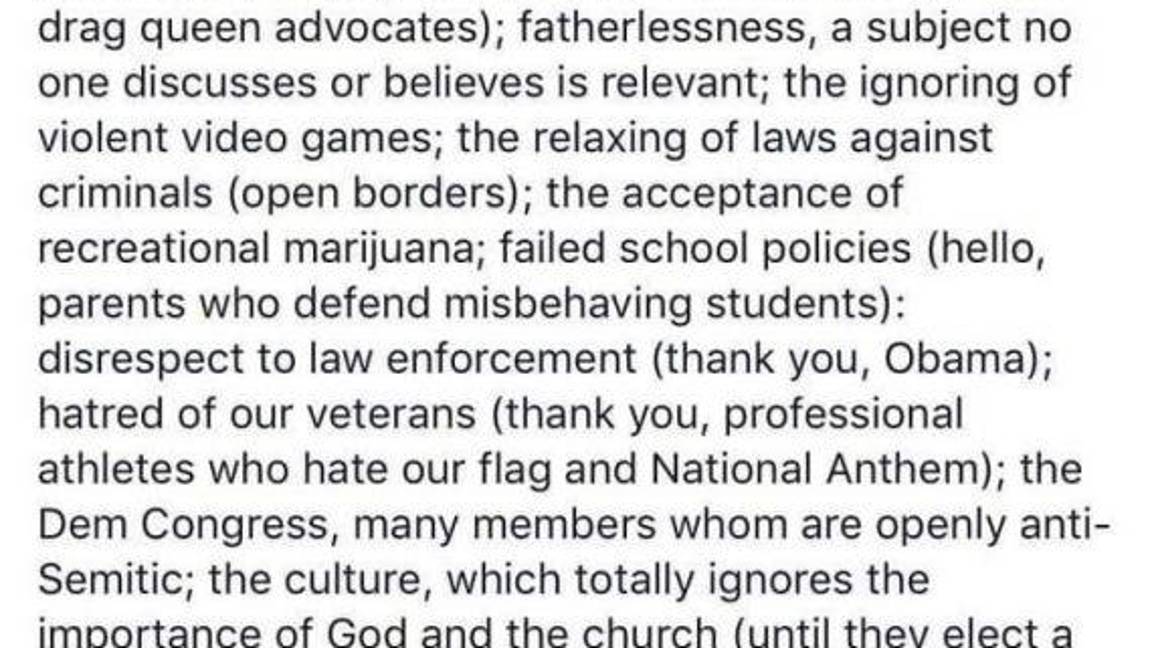 $!Legisladora de EU culpa a personas homosexuales, trans y drag por tiroteos en El Paso y Ohio