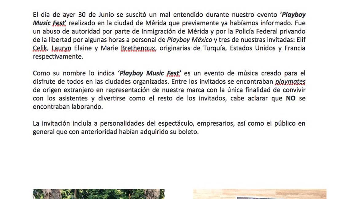 $!Conejitas de Playboy denuncian "abuso de autoridad" en México