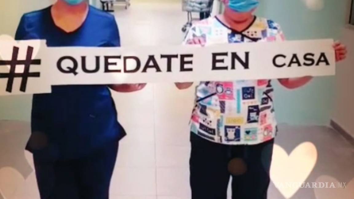 Coronaviurs: #QuédateEnCasa clama personal médico del Hospital General de Saltillo