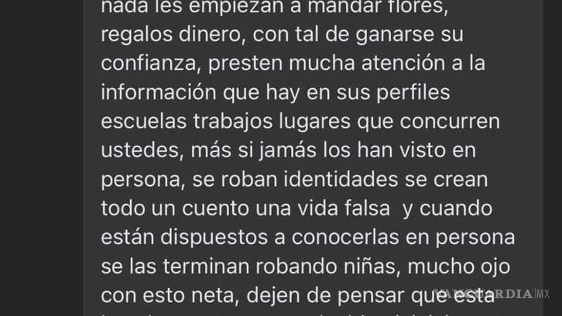 $!La jóvenes hicieron un llamado de alerta de las consecuencias que sufrieron por confiar en perfiles falsos.