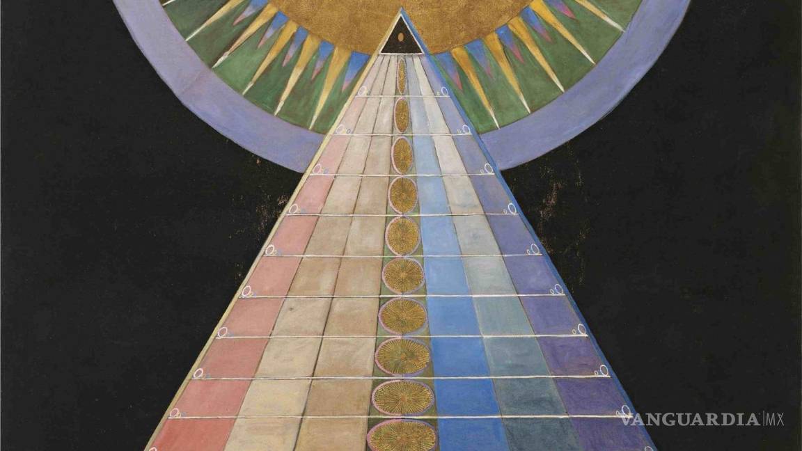 $!Detalle de una de las obras de la artista sueca Hilma af Klint pionera y poco conocida. EFE/Amalia González Manjavacas
