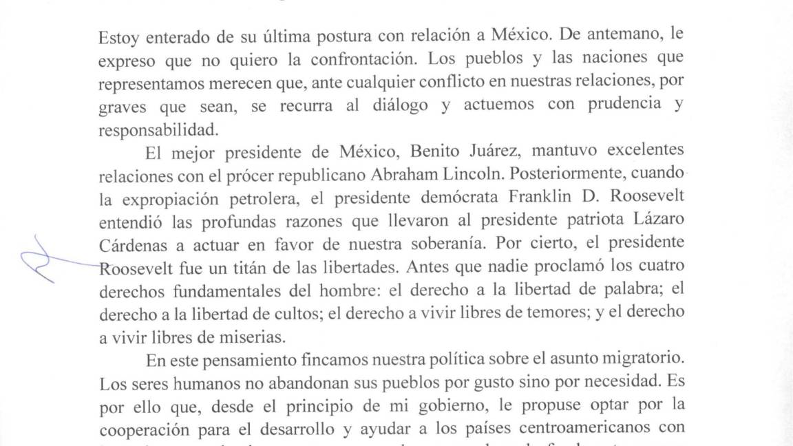 $!AMLO confronta por primera vez a Donald Trump: "No me falta valor y no soy cobarde"
