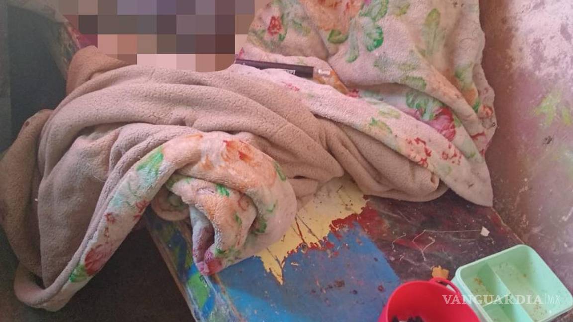 $!La menor fue encontrada en condiciones de total abandono, sobre una tabla cubierta con heces fecales secas.